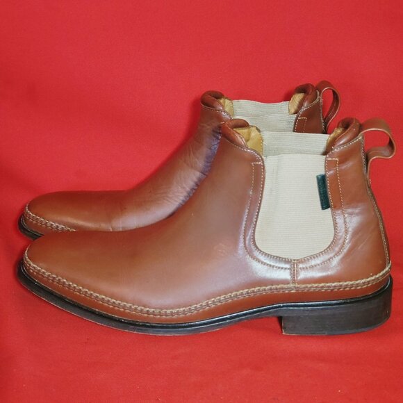 HS Trask Mens Brown Leather Chelsea Ankle  Boots Size 12M - Picture 13 of 15